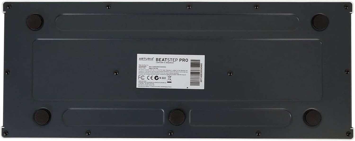 Arturia BeatStep Pro Bundle: 64-Step Sequencer MIDI USB DJ Recording Pad Controller, RPAK Charcoal Backpack with Padded Laptop Pocket, 2 Items