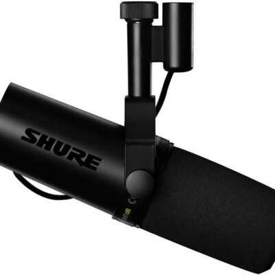 Shure SM7dB Dynamic Vocal Microphone with Built-in Preamp – Studio Mic for Streaming, Podcasting, and Recording – Smooth Sound, Wide Frequency Range, Rugged Build, Windscreen Included, XLR, Black