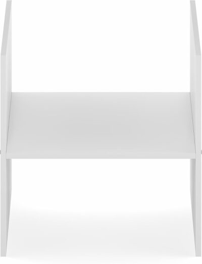 Furinno Cubicle Cube Insert, H-Shelf Cube Organizer, 2-Tier Shelf Accessory, Fits into Furinno Triple Thick Cubes, IKEA Kallax, for Organizers and Storage, White