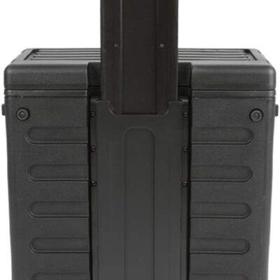 SKB Cases 1SKB-R4UW 4U Roto Rolling Rack, One-touch Pull Handle, Back Lid Mounted Wheels, Threaded Steel Rails, Rear Rack Rails Included, Waterproof Gasket, Rear Access Door