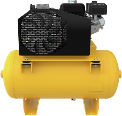 DEWALT 30 Gallon Gas Air Compressor Powered by HONDA GX160 Engine with Oil Lubricated Twin Cylinder Pump and Cast Iron Crankcase, Ideal for Service Trucks: 175 PSI, Truck Mounted