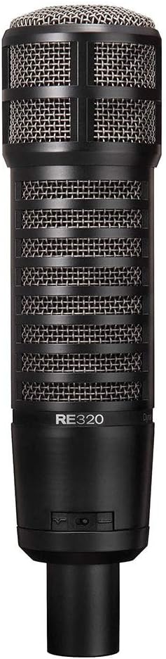 Electro-Voice RE320 Variable-D Dynamic Vocal and Instrument Microphone Bundle with SSM-BC10 Mic Shockmount (Black Matte) and BAI-2X Two-Section Broadcast Arm with Springs and XLR Cable, F.01U.120.616