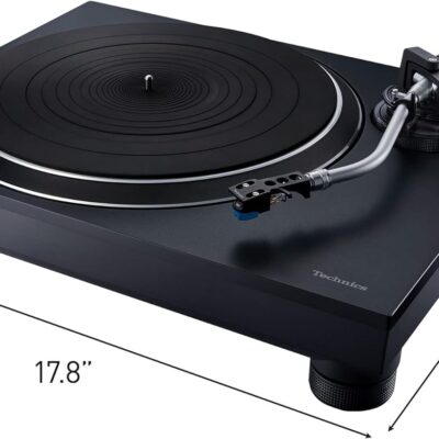 Technics Turntable, Premium Class HiFi Record Player with Coreless Direct, Stable Playback, Audiophile-Grade Cartridge and Auto-Lift Tonearm, Dustcover Included – SL-100C, Black (SL-100C-K)