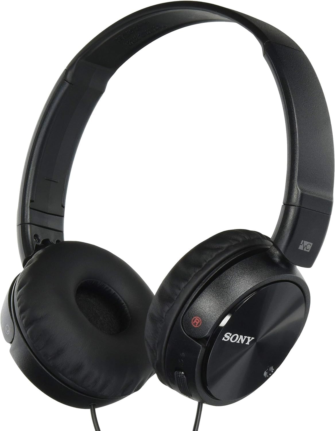 Sony MDR-ZX110NC Extra Bass Noise-Cancelling Headphones with Neodymium Magnets & 30mm Drivers, Black (Renewed)