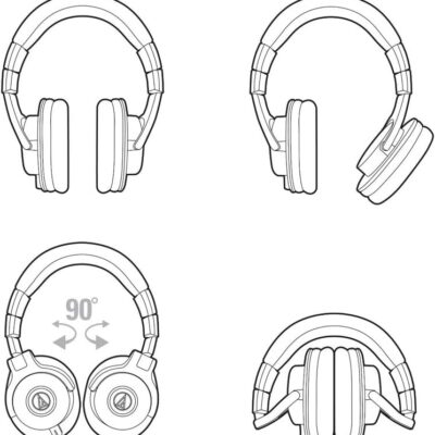 61 OzBOYUmL. AC SL1000 Audio-Technica ATH-M40x Professional Studio Monitor Headphone, Black, with Cutting Edge Engineering, 90 Degree Swiveling Earcups, Pro-Grade Earpads/Headband, Detachable Cables Included
