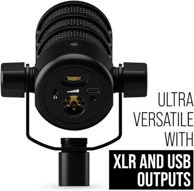 RØDE PodMic USB Versatile Dynamic Broadcast Microphone With XLR and USB Connectivity for Podcasting, Streaming, Gaming, Music-Making and Content Creation (Black)