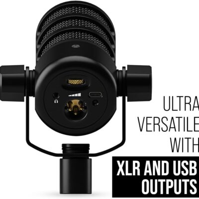 RØDE PodMic USB Versatile Dynamic Broadcast Microphone With XLR and USB Connectivity for Podcasting, Streaming, Gaming, Music-Making and Content Creation (Black)