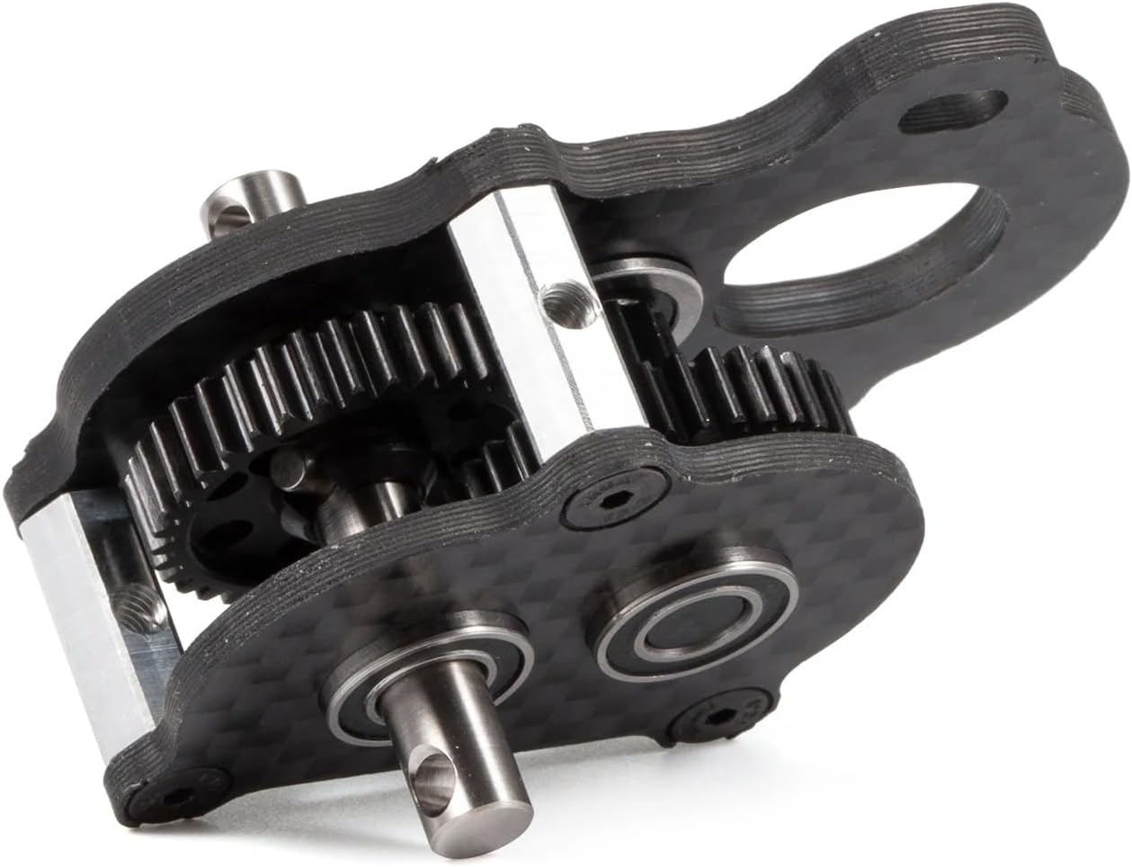 Ultra-Light Portal Transmission Carbon Gearbox with Adapter Plate for 1/10 Comp Rigs LCG Chassis