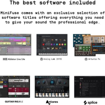 611YHffo18L. AC SL1000 Arturia 800123 MiniFuse 4 USB-C Audio Interface, Champagne Bundle with 2 YR CPS Enhanced Protection Pack and 4x OnStage 25ft XLR Cable
