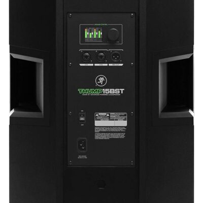 Mackie Thump15BST THUMP-15BST Boosted 1300W 15 Powered Loudspeaker (Single) with EMB Speaker Stand + EMB Microphone and EMB XLR Cable Bundle