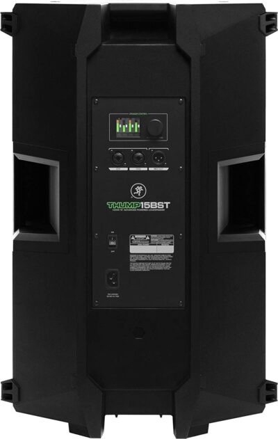 Mackie Thump15BST THUMP-15BST Boosted 1300W 15 Powered Loudspeaker (Single) with EMB Speaker Stand + EMB Microphone and EMB XLR Cable Bundle