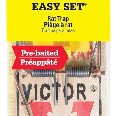 Victor M205 Easy Set Plastic Pedal Sustainably Sourced FSC Wood Humane Snap Rat Trap (Pack of 3)