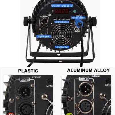 6122xjeysdL. AC SL1001 SHEHDS Par Can Stage Lights LED 18x12W RGBW 4in1, Wash/Strobe Effect, DMX512 Uplights Aluminum Shell, with Sound Activated Party Lights for Christmas Halloween Disco Club Wedding