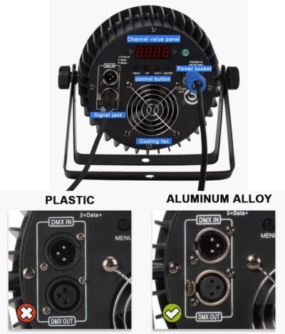 6122xjeysdL. AC SL1001 SHEHDS Par Can Stage Lights LED 18x12W RGBW 4in1, Wash/Strobe Effect, DMX512 Uplights Aluminum Shell, with Sound Activated Party Lights for Christmas Halloween Disco Club Wedding