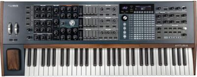 Arturia PolyBrute Analog Morphing Matrix Synthesizer Bundle with Piano Bench (Black, Small)