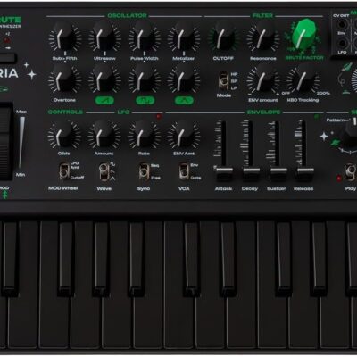 Arturia 540102 MicroBrute UFO Analog Synthesizer White Bundle with 2 YR CPS Enhanced Protection Pack