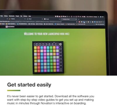 Novation Launchpad Mini [MK3] — Portable MIDI 64-Pad, USB Grid Controller for Ableton Live and Logic Pro Performances