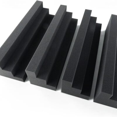 61357v 5KL. AC SL1500 24 Pack Bass Traps Acoustic Foam Panels – 12 X 3 X 3 Bass Trap Acoustic Foam Corner Block- High Density Soundproofing Foam – Acoustic Panels for Home, Studio or Theater