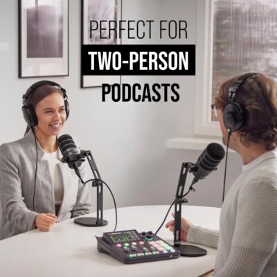 613mh9hTZxL. AC SL1080 RØDE RØDECaster Duo Compact All-in-One Audio Production Solution for Podcasting, Streaming, Music Production and Content Creation (Black)