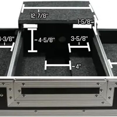 61426fADPgL. AC SL1500 Harmony Audio HC2T1272WLT DJ Battle Coffin Compatible with (2) Rane 12 Turntables & Rane 72 Mixer – Case Only