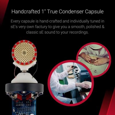 SE ELECTRONICS – 2200 Large Diaphragm Cardioid Condenser Mic with Shockmount and Filter