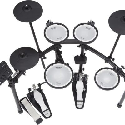 Roland TD-07DMK Electronic V-Drums Kit – Legendary Double-Ply All Mesh Head kit with superior expression and playability – Bluetooth Audio & MIDI – 40 FREE Melodics Lessons