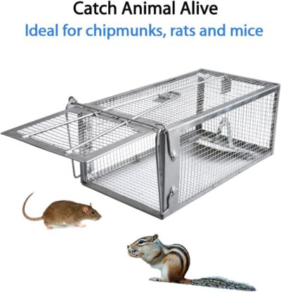 614jH76UhL. AC SL1000 Gingbau Rat Chipmunk Trap Humane Live Mouse Vole Cage Trap