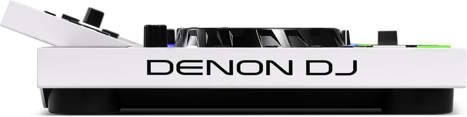 Denon DJ SC LIVE 4 WHITE – Standalone DJ Controller with Stems on 4-Decks, Wi-Fi Streaming, Build-in Speakers, Serato DJ and Virtual DJ Compatible