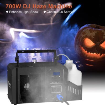 Haze Machine, 700W Continuous Output Fog Machine with Wireless Remote and DMX, Enhances Light Shows – Perfect for Stage, Parties, Halloween, and Clubs