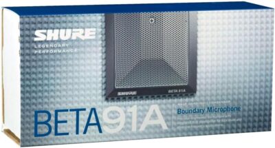 Shure BETA 91A Kick Drum Microphone – Half-Cardioid Condenser Mic with Integrated Preamplifier and XLR Connector, Low Profile Design – Maximize Setup Efficiency While Minimizing Stage Clutter