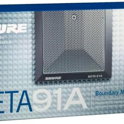 Shure BETA 91A Kick Drum Microphone – Half-Cardioid Condenser Mic with Integrated Preamplifier and XLR Connector, Low Profile Design – Maximize Setup Efficiency While Minimizing Stage Clutter