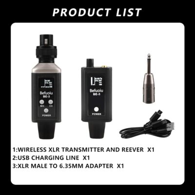 UHF Wireless In Ear Monitor System Metal, Professional Wireless IEM System, 16 Adjustable Channel, Portable Rechargeable Transmitter and bodypack Receiver for Studio, Band Rehearsal, Live Performance