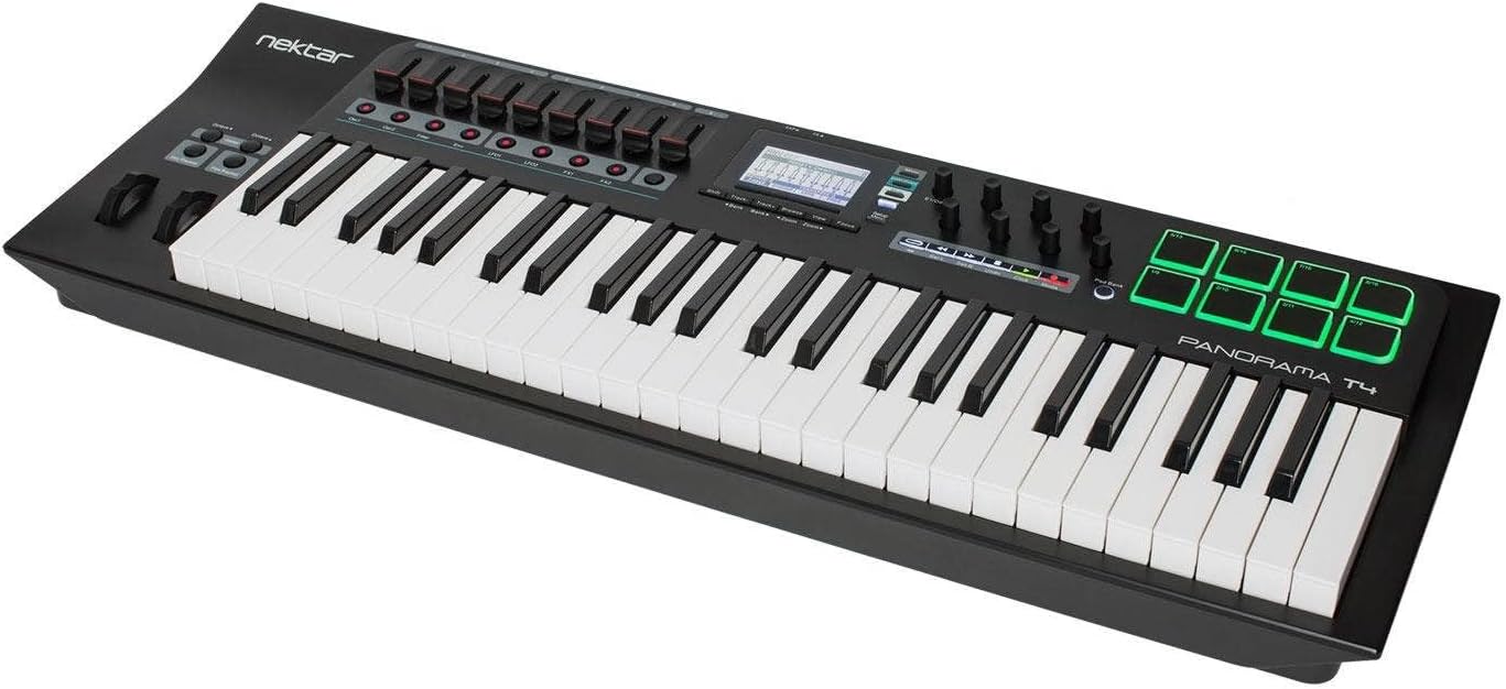 Nektar Panorama T4 – USB MIDI Controller Keyboard with Nektar DAW Integration + Nektarine PlugIn Control,Black