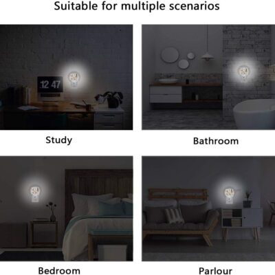 Plug-In Night Light Forest Cute Animals Printed LED Nightlight, Dusk-To-Dawn Sensor, Bedroom, Bathroom, Kitchen, Hallway, Stairs, Energy Efficient, 2-pack, 0.5W