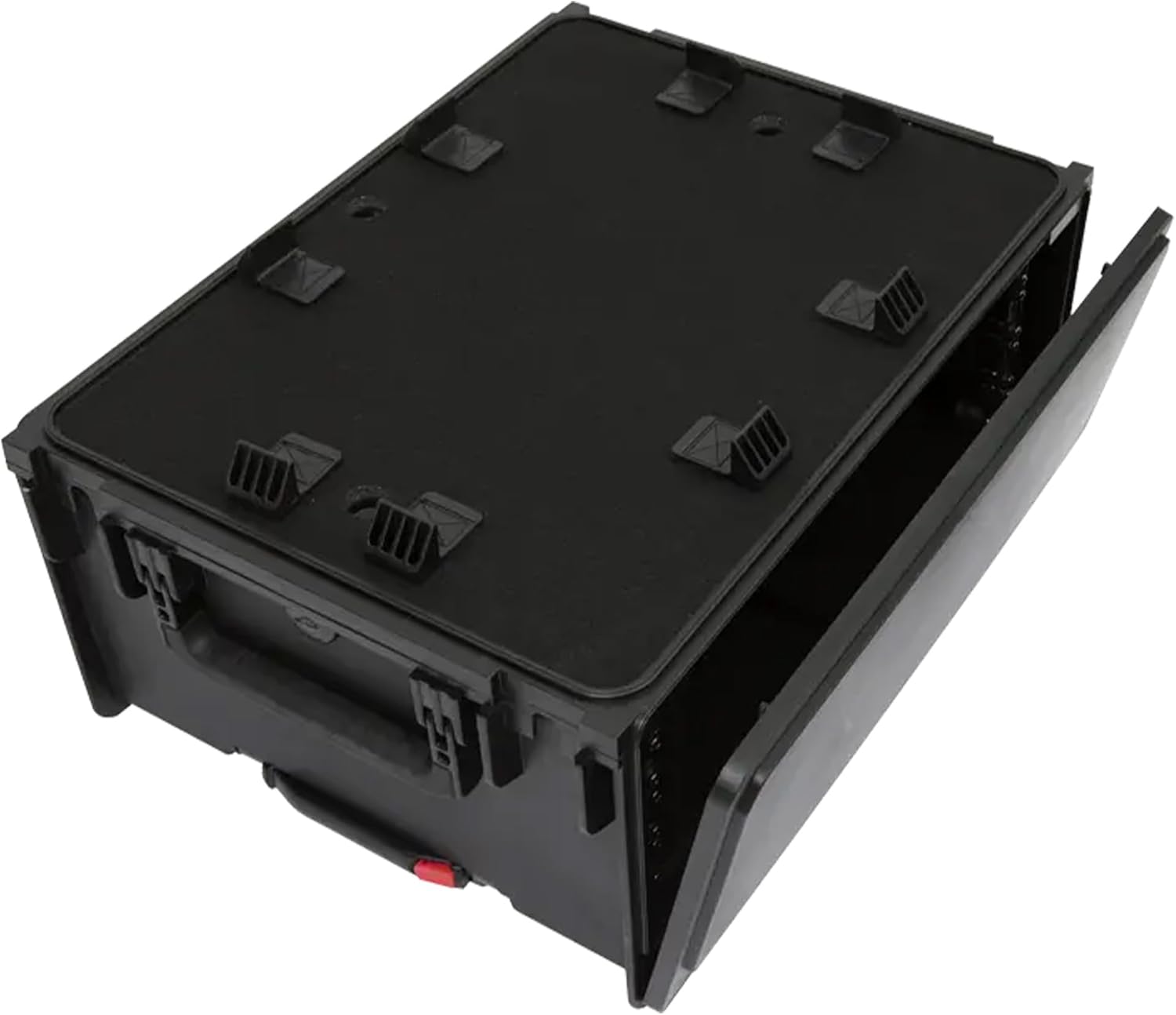 SKB Studio Flyer Rack Case 4U – Durable Mobile Studio Solution with Injection Molded Shell, TSA Locks, and Wheels for Musicians, DJs, and Producers – Securely Transport and Protect Your Gear