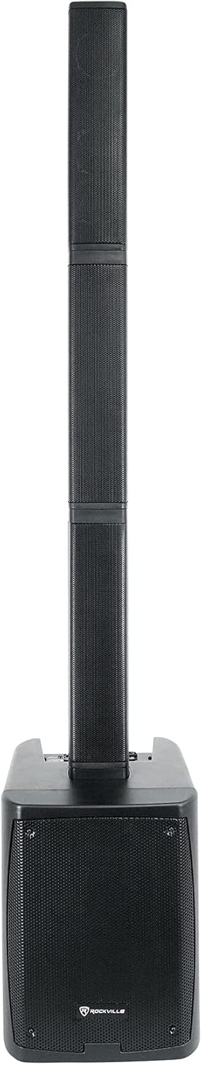 616SwFUzc L. AC SL1500 Rockville Titan Portable Array 1200W Battery Powered PA DJ Speaker System w/Subwoofer, Bluetooth 5.0, Rechargeable Battery, Built-in Mixer, for Outdoor Events and Small Gigs