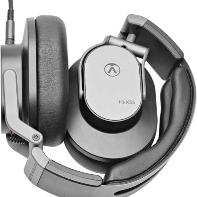 Austrian Audio Hi-X55 Headphones – Circumaural Studio Headphones – High Comfort with Slow Retention Ear Pads, Maximum Flexibility – 3.5mm Jack – Includes Adaptor to 6.3mm – Black