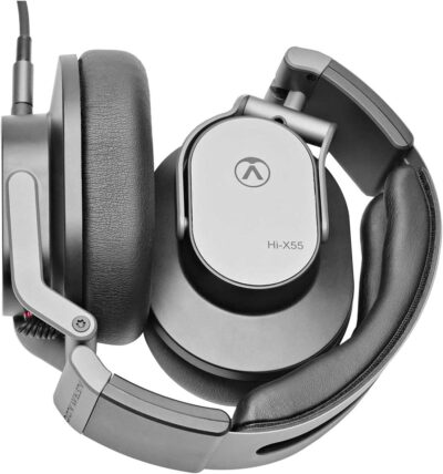 Austrian Audio Hi-X55 Headphones – Circumaural Studio Headphones – High Comfort with Slow Retention Ear Pads, Maximum Flexibility – 3.5mm Jack – Includes Adaptor to 6.3mm – Black