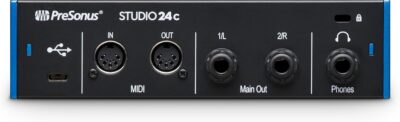 PreSonus Studio 24c 2×2, 192 kHz, USB Audio Interface with Studio One DAW Recording Software