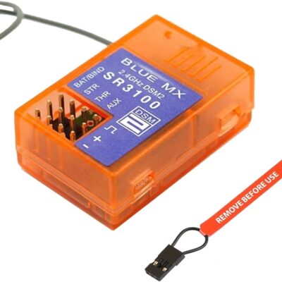 618aQZ2YFyL. AC SL1200 HOBBYMATE DSMR Receiver Compatible with DX2L DX2E DX3E DX2S DX3S DX4S DX3R DX3C DX4C DX5C Radio Transmitter, 2.4G SR3100 DSM2 Receiver 3 Channels – Pack of 2