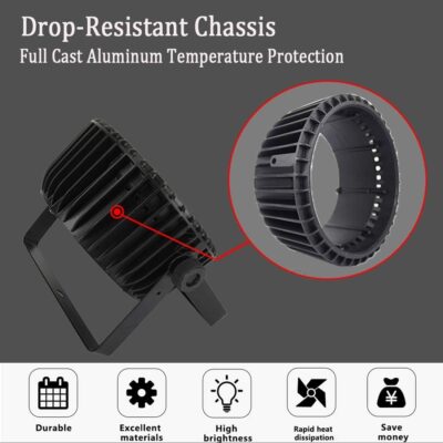 618kgKzs0JL. AC SL1100 SHEHDS LED Stage Par Lights LED 18X18W DJ Stage Lights RGBWA+UV 6in1 Wash/Strobe Effect DMX512 Control Sound Activated Aluminum Alloy Shell Uplighting Lights for Concerts Family Party-1 Pack