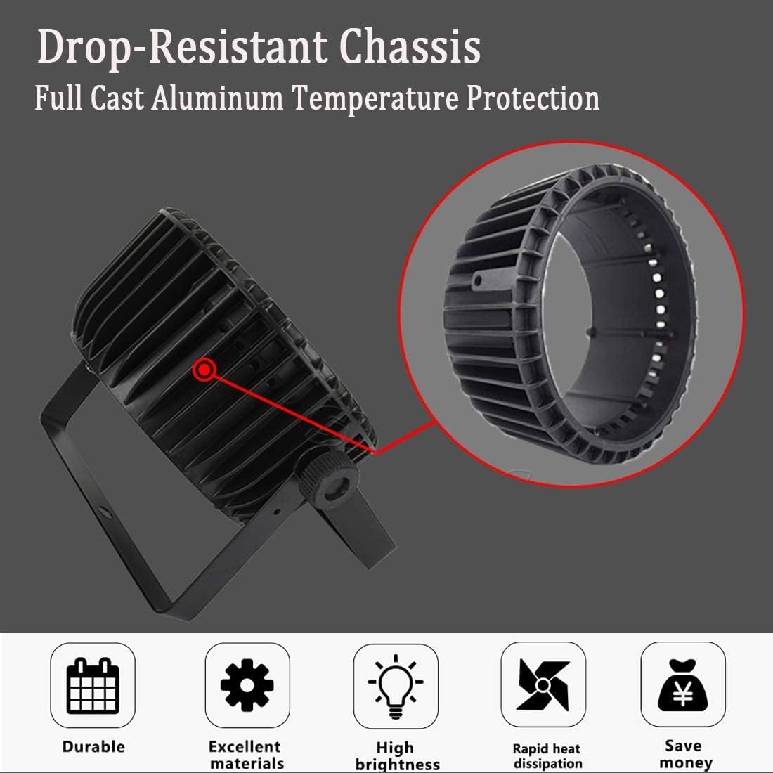 SHEHDS LED Stage Par Lights LED 18X18W DJ Stage Lights RGBWA+UV 6in1 Wash/Strobe Effect DMX512 Control Sound Activated Aluminum Alloy Shell Uplighting Lights for Concerts Family Party-1 Pack