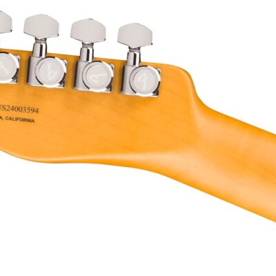 Fender American Ultra II Telecaster – Sinister Red Bundle with Case, Strap, Cable, Hat, and Guitar Cleaning Kit