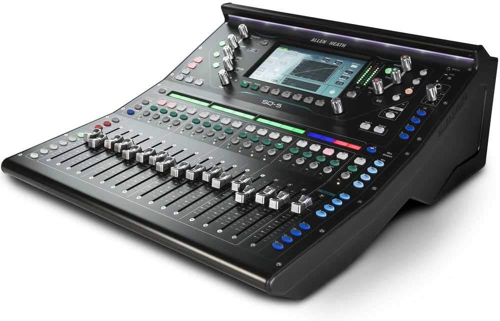 Allen & Heath SQ-5 Digital Mixer, 48 Input Channels, 7 Capacitive Touchscreen, Automatic Mic Mixing, 32×32 USB Audio Interface, Black