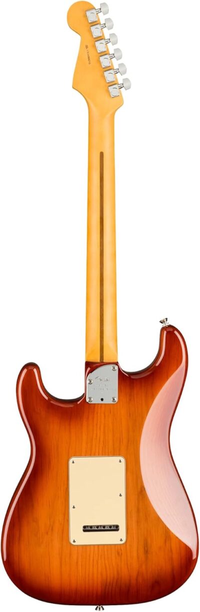 Fender American Professional II Stratocaster – Sienna Sunburst Bundle with Case, Strap, Cable, and Guitar Cleaning Kit