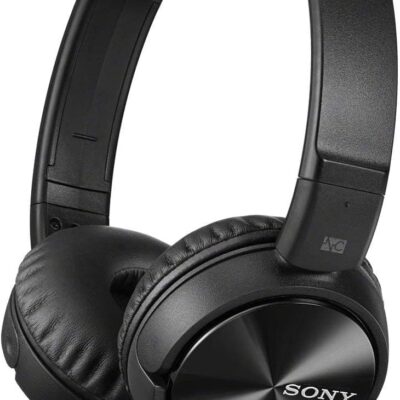 619kwhuB7UL. AC SL1252 Sony MDR-ZX110NC Extra Bass Noise-Cancelling Headphones with Neodymium Magnets & 30mm Drivers, Black (Renewed)