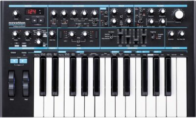 61A6G2jIHUL. AC SL1000 Novation Bass Station II Monophonic Analog Synthesizer with Sustain Pedal (Piano-Style) & 10 MIDI Cable Bundle