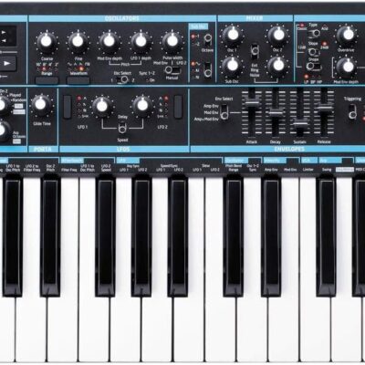 61A6G2jIHUL. AC SL1000 Novation Bass Station II Monophonic Analog Synthesizer with Sustain Pedal (Piano-Style) & 10 MIDI Cable Bundle