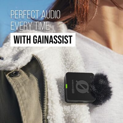 RØDE Wireless PRO Compact Wireless Microphone System with Timecode, 32-bit Float On-board Recording, 2 Lavalier Microphones and Smart Charge Case for Filmmaking and Content Creation