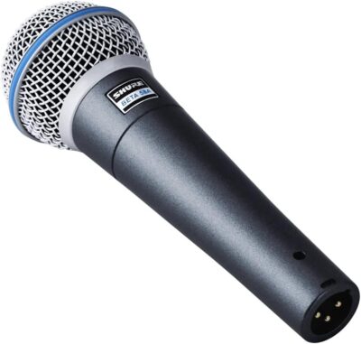 61ANy6j1NXL. AC SL1500 Shure BETA 58A Vocal Microphone – Single Element Supercardioid Dynamic Mic for Stage and Studio with A25D Adjustable Stand Adapter, 5/8 to 3/8 (Euro) Thread Adapter & Storage Bag, Brushed Nickel